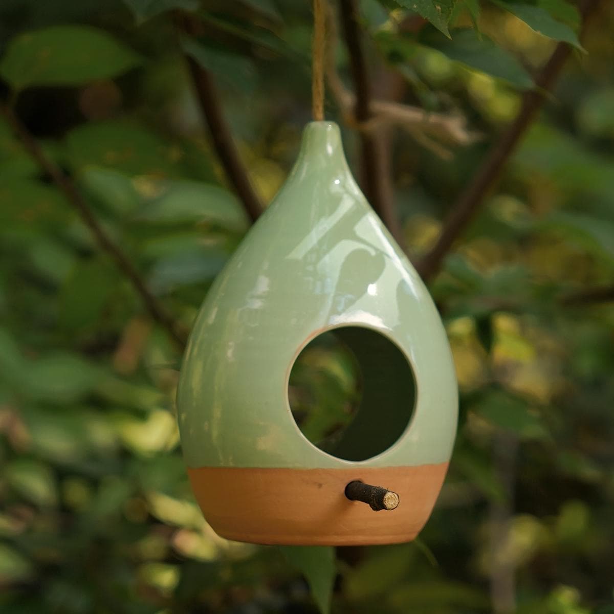 Handmade Ceramic Bird Feeder Set — Water & Food Station - BIRDLOVER