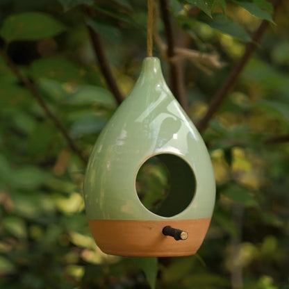 Handmade Ceramic Bird Feeder Set — Water & Food Station - BIRDLOVER