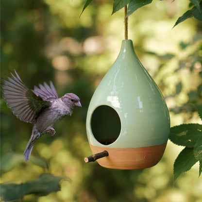 Handmade Ceramic Bird Feeder Set — Water & Food Station - BIRDLOVER