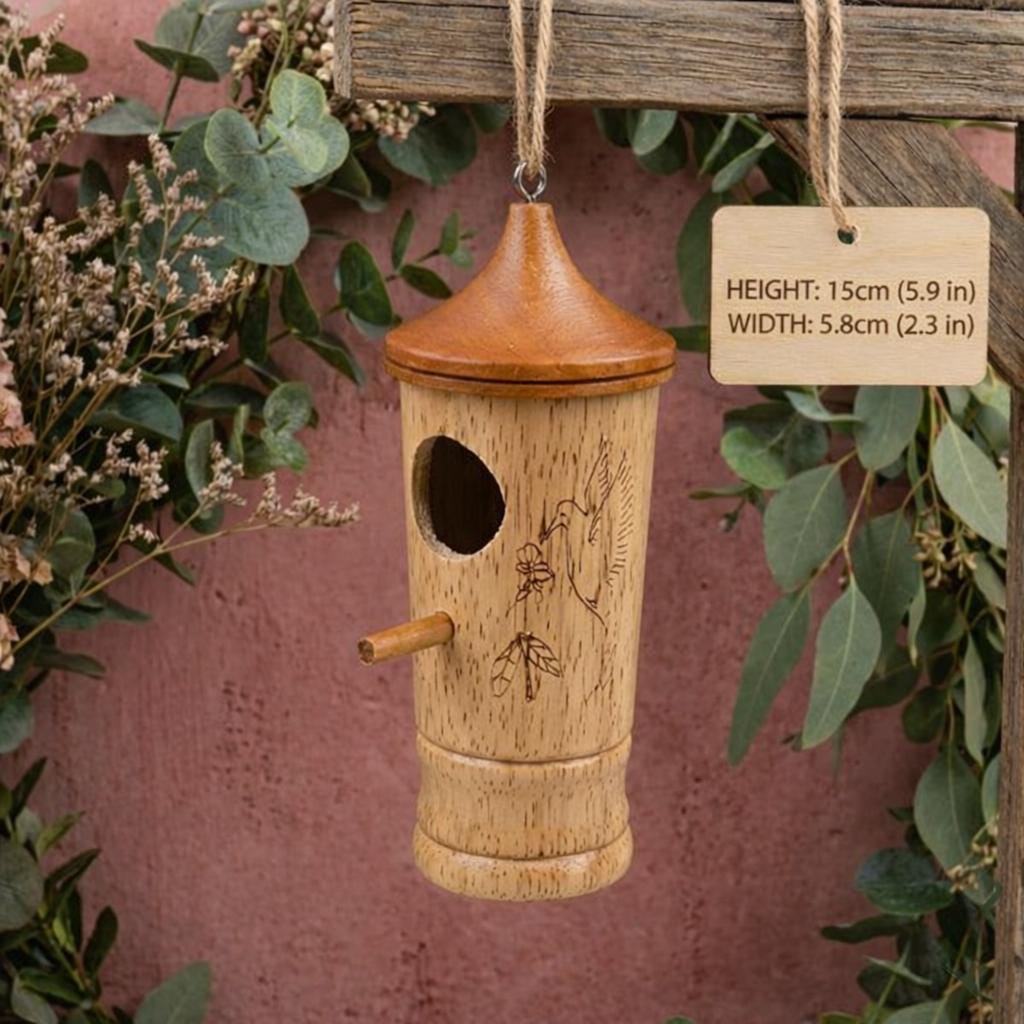 Handmade Wooden Mushroom Bird Feeder — Woodland Garden Decor - BIRDLOVER