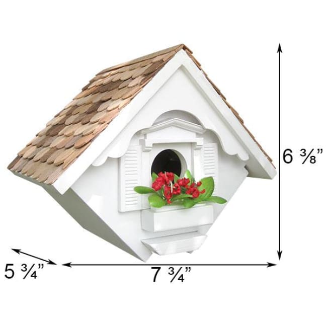 Little Hanging Wren House, White