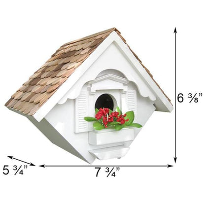 Little Hanging Wren House, White
