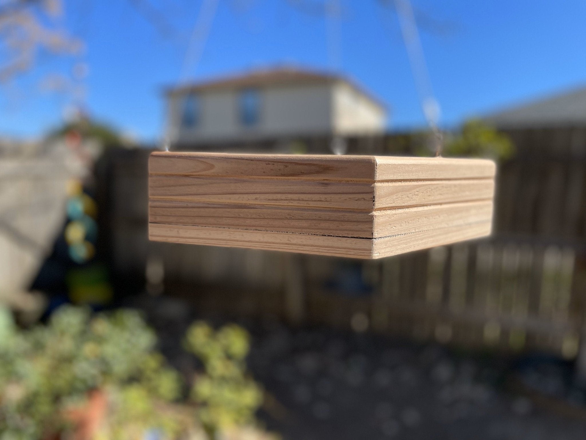 Hexagon Cedar Bird Feeder Tray - Handmade Platform Feeder - BIRDLOVER