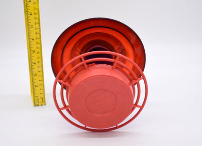 Hummingbird Feeder Bee Proof with choice of 8 oz Clear or Cobalt Bottle with Red Glass Plate - BIRDLOVER