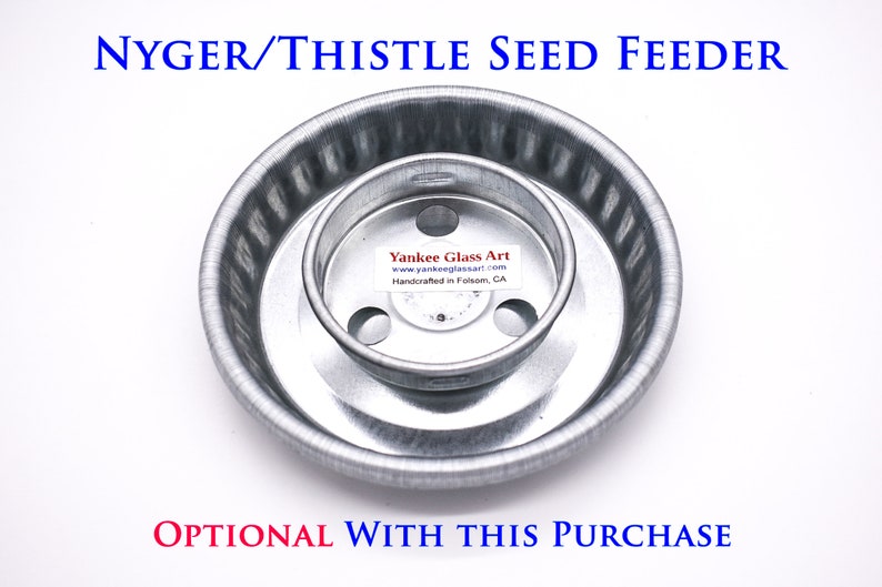 Amethyst Glass Finch Feeder — Mason Jar Bird Feeder - BIRDLOVER