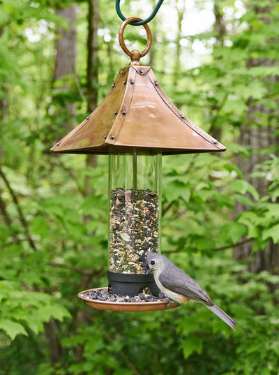 Pagoda Style Pure Copper Bird Feeder by Good Directions - BIRDLOVER