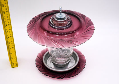 Amethyst Glass Finch Feeder — Mason Jar Bird Feeder - BIRDLOVER