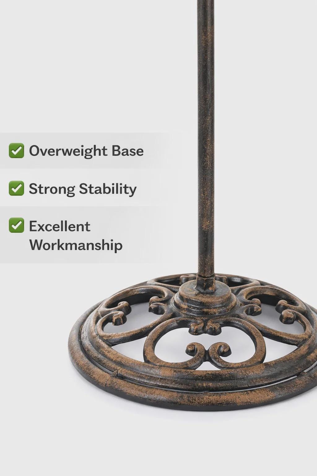 37-Inch Metal Bird Bath Feeder — 3 in 1 Garden Decor with Heavy Base - BIRDLOVER