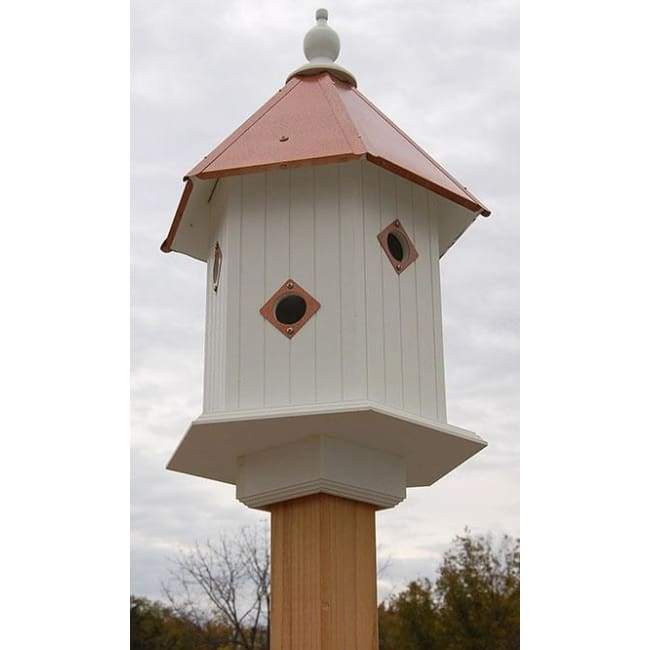 Magnolia Bird House with Hammered Copper Colored Metal Roof