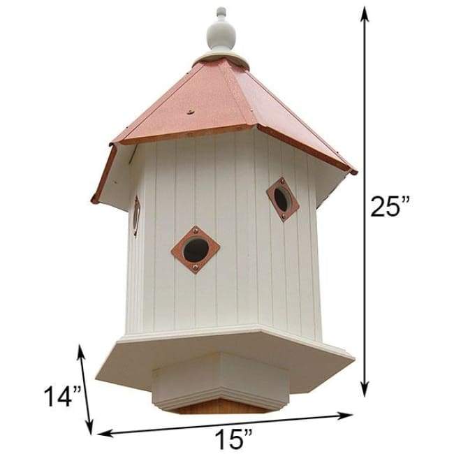Magnolia Bird House with Hammered Copper Colored Metal Roof