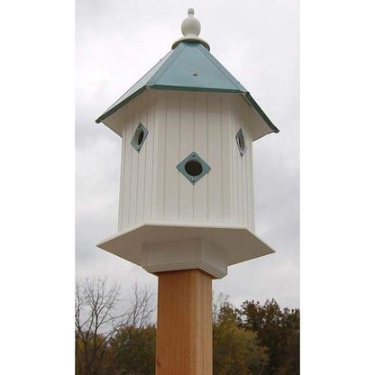 Magnolia Bird House with Verdigris Roof