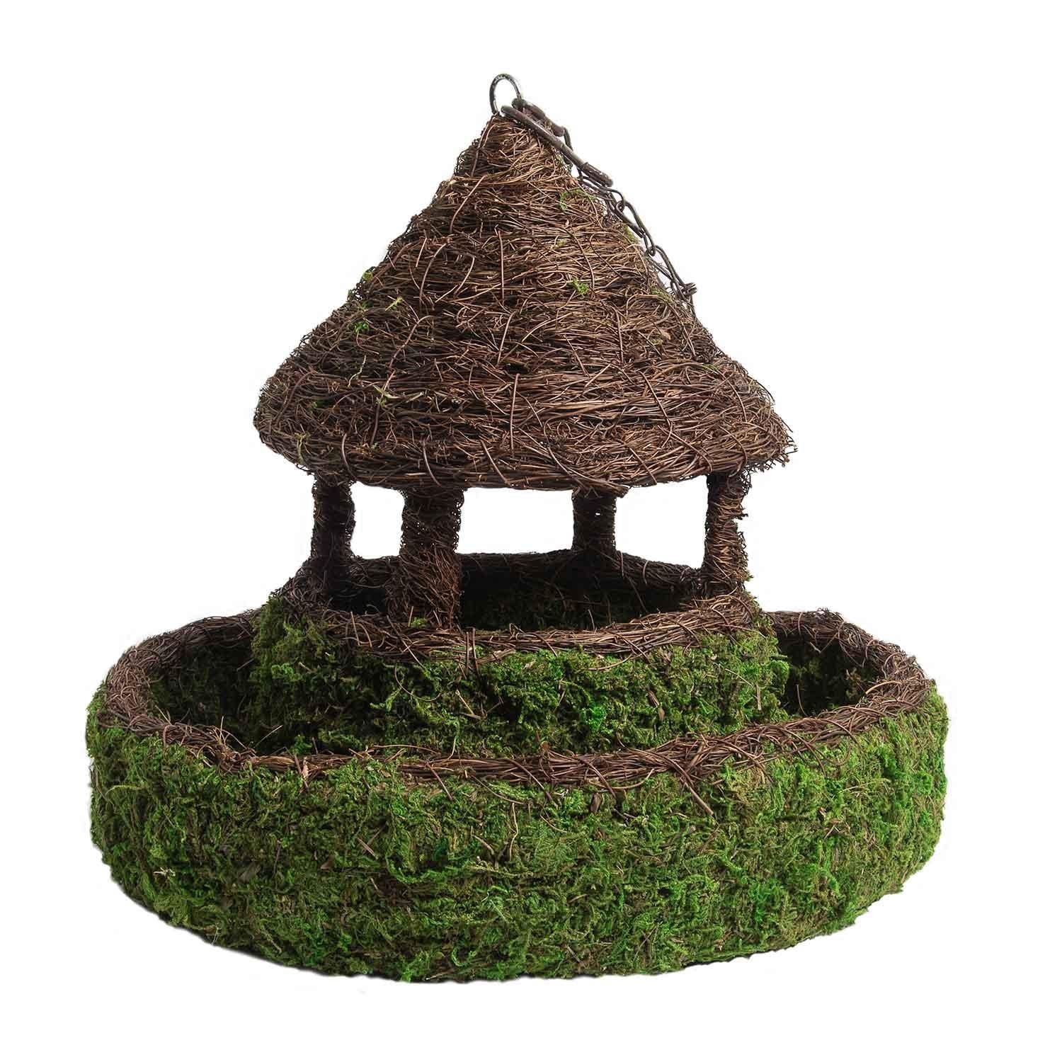 MossVine Bird Feeder — Natural Nesting Material Hanging Planter - BIRDLOVER