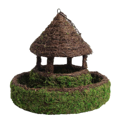 MossVine Bird Feeder — Natural Nesting Material Hanging Planter - BIRDLOVER