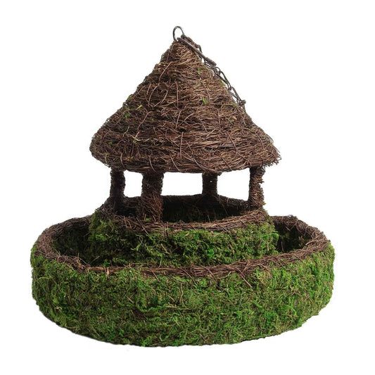 MossVine Bird Feeder — Natural Nesting Material Hanging Planter - BIRDLOVER