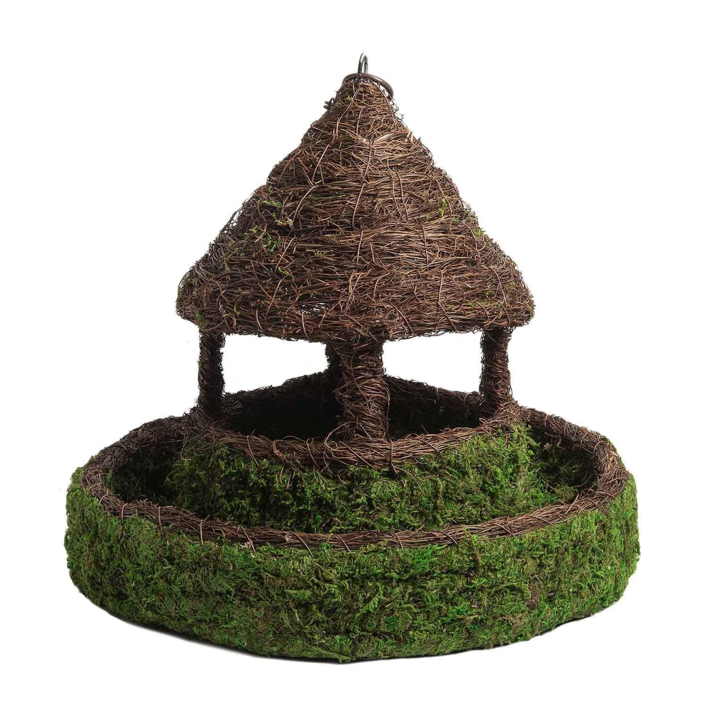 MossVine Bird Feeder — Natural Nesting Material Hanging Planter - BIRDLOVER