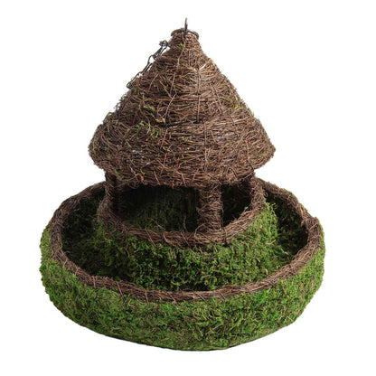 MossVine Bird Feeder — Natural Nesting Material Hanging Planter - BIRDLOVER