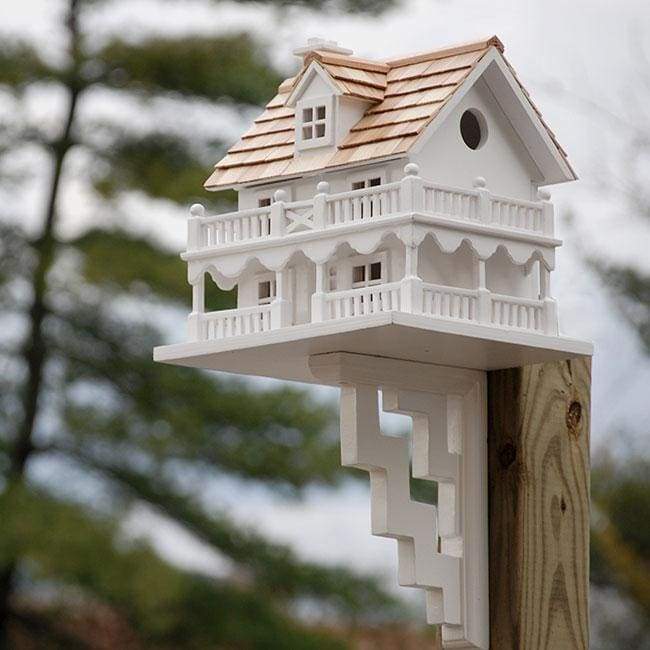 Novelty Cottage Bird House with Bracket
