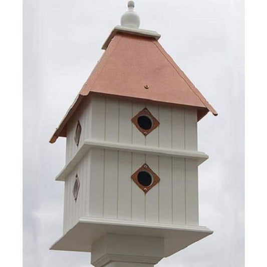 Plantation Bird House with Hammered Copper Colored Metal Roof - BIRDLOVER