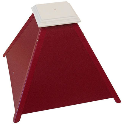 Plantation Bird House with Merlot Red Roof