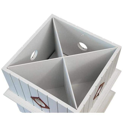 Plantation Bird House with Merlot Red Roof