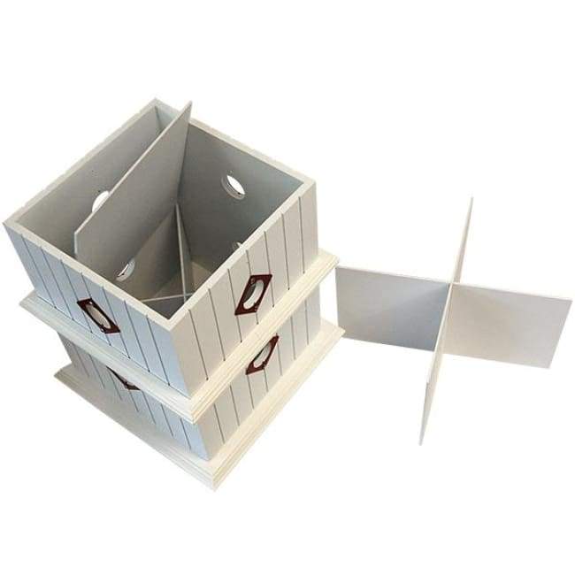 Plantation Bird House with Merlot Red Roof