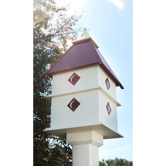 Plantation Bird House with Merlot Red Roof - BIRDLOVER