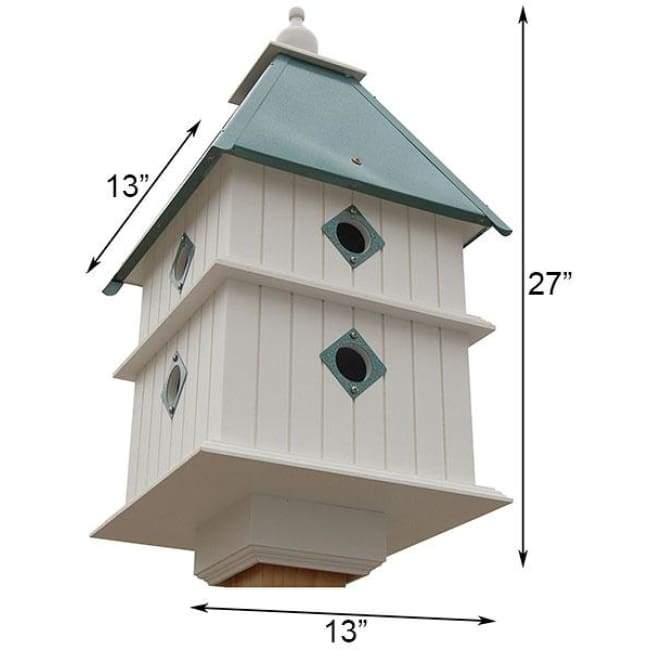 Plantation Bird House with Verdigris Roof
