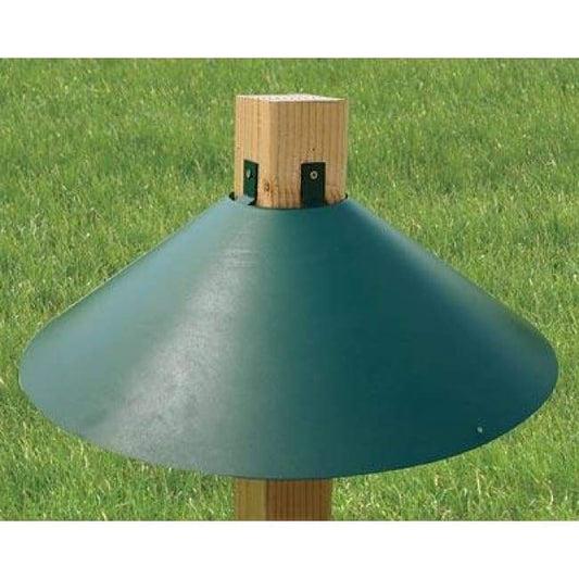 Post Mount Green Squirrel Baffle - BIRDLOVER