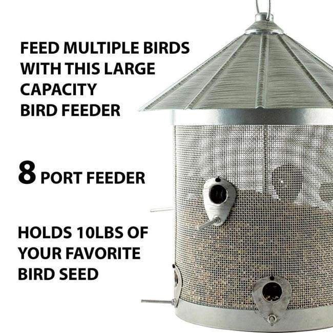 Rustic Farmhouse Mesh Silo Bird Feeder