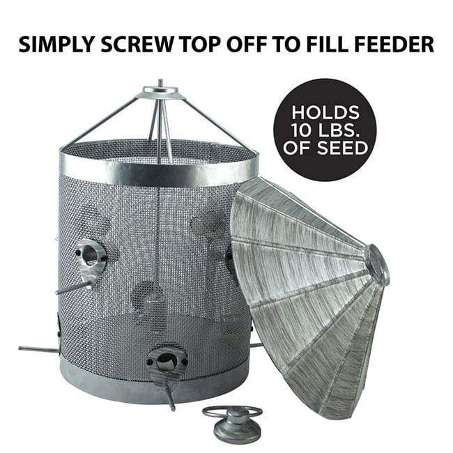Rustic Farmhouse Mesh Silo Bird Feeder
