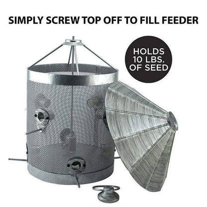 Rustic Farmhouse Mesh Silo Bird Feeder
