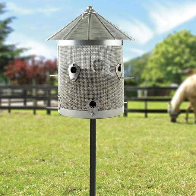 Rustic Farmhouse Mesh Silo Bird Feeder