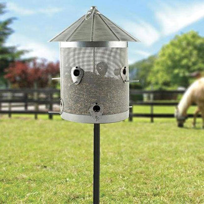Rustic Farmhouse Mesh Silo Bird Feeder