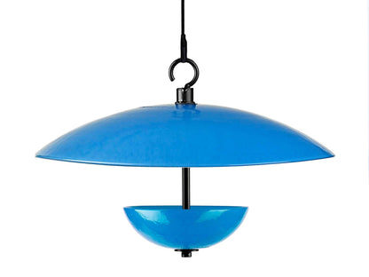 Single Poppy Bird Feeder with Baffle and Steel Core Rope | Hanging Bird Feeders for Birds, Outdoor Garden Decor & Unique Gift - BIRDLOVER