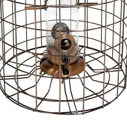 Squirrel - Resistant Brushed Copper Seed Tube Bird Feeder - BIRDLOVER