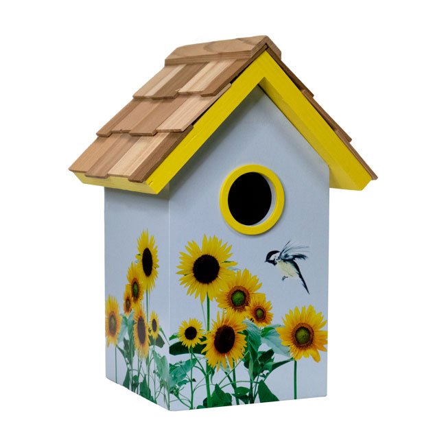 Standard Bird Cottage, Sunflower Print - BIRDLOVER
