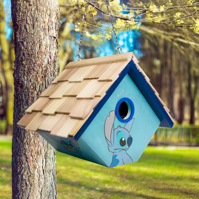 Stitch Hanging Wren House, Blue - BIRDLOVER