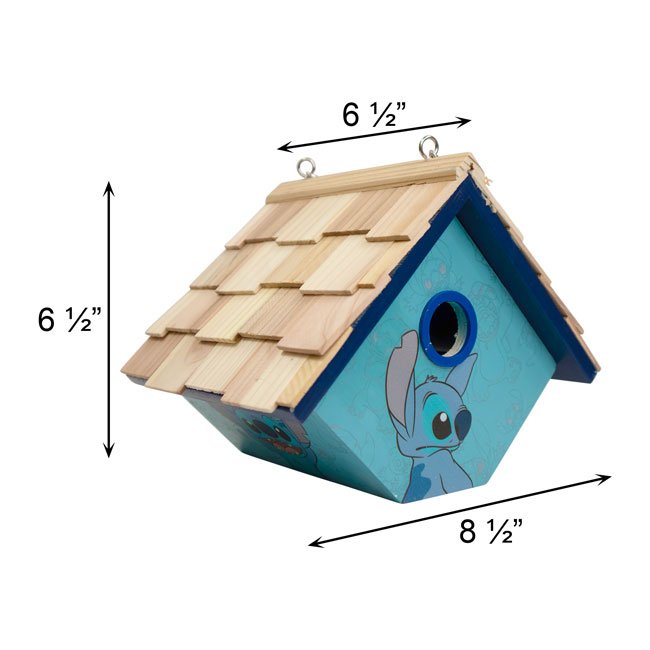 Stitch Hanging Wren House, Blue - BIRDLOVER