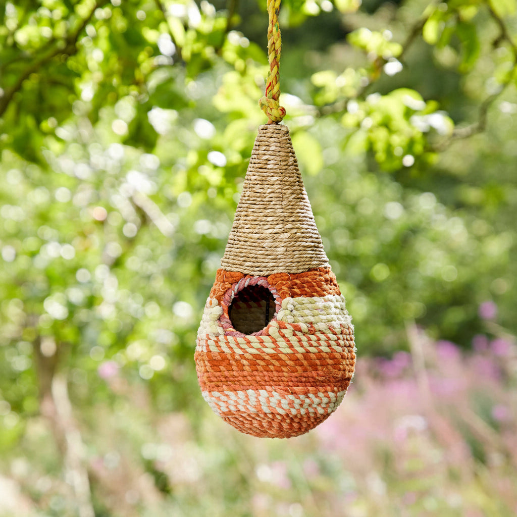 Teardrop Recycled Cotton Birdhouse - Fair Trade - BIRDLOVER