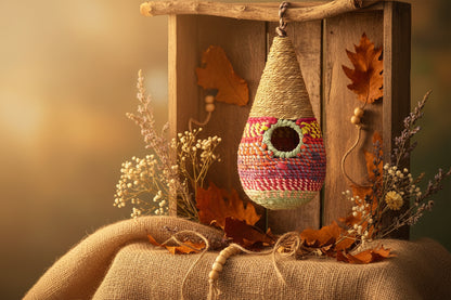 Teardrop Recycled Cotton Birdhouse - Fair Trade - BIRDLOVER