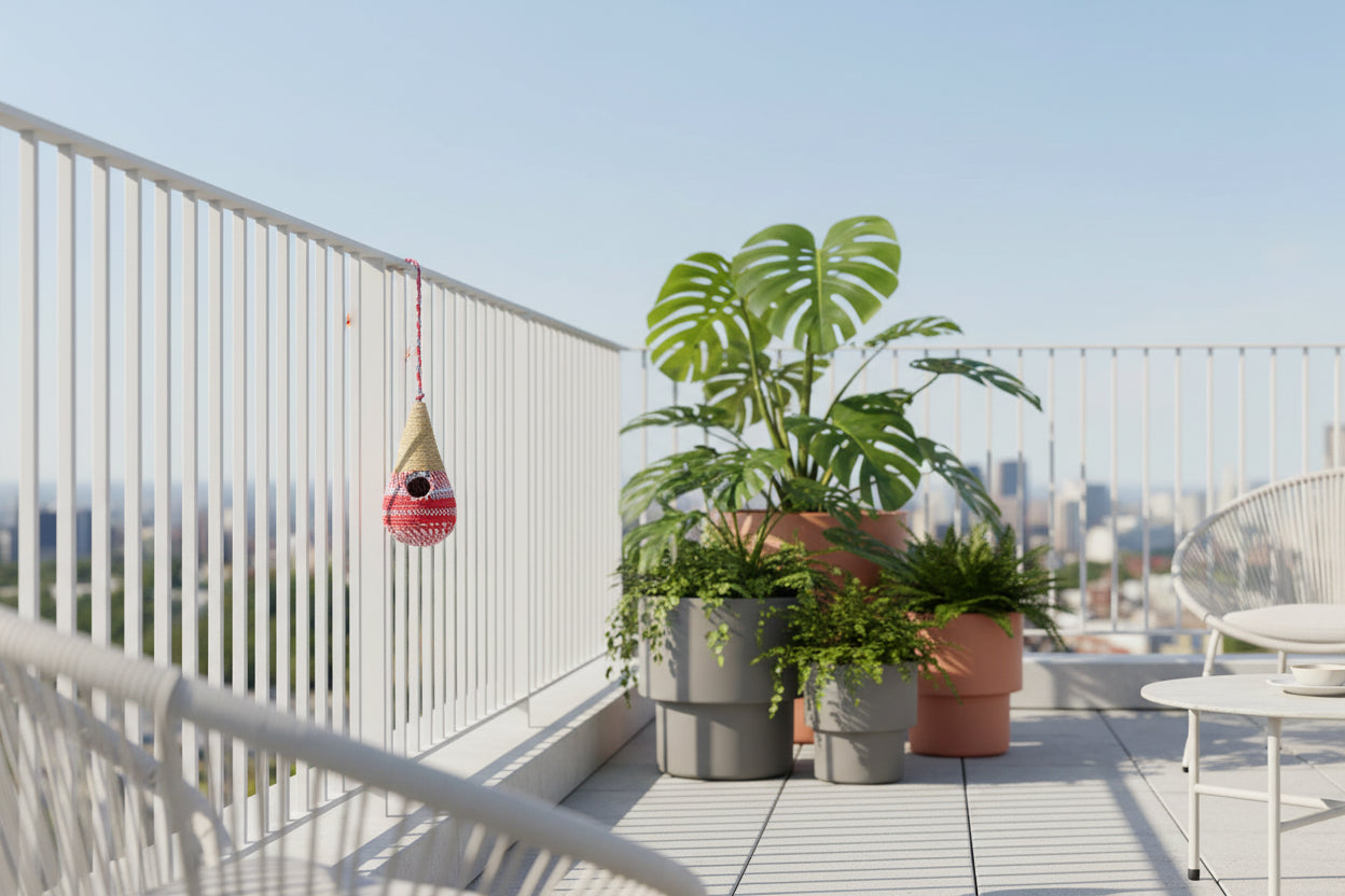 Teardrop Recycled Cotton Birdhouse - Fair Trade - BIRDLOVER