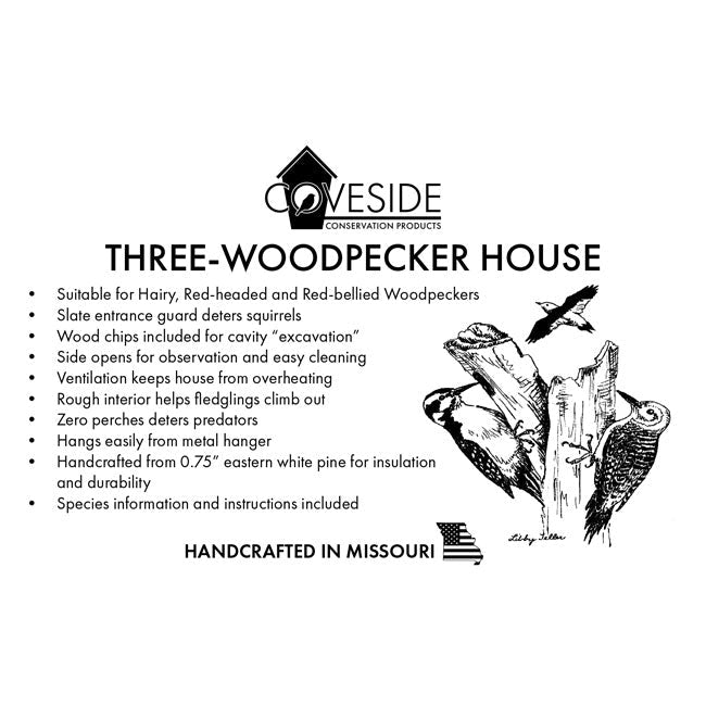 Three Woodpecker House - BIRDLOVER