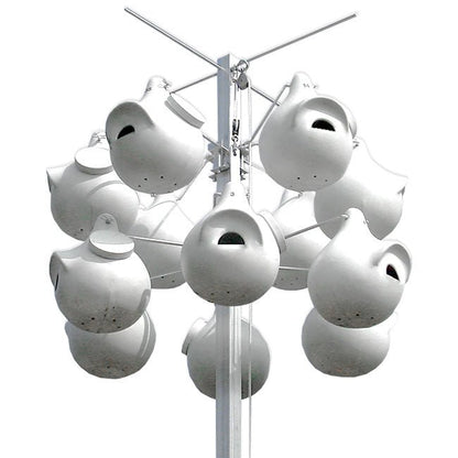 Troyer's Deluxe Gourd Rack with 12 Crescent SREH Gourds - BIRDLOVER