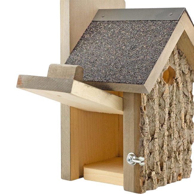 Uncle Dunkel's Bark Clad Ultimate Wren and Chickadee House - BIRDLOVER