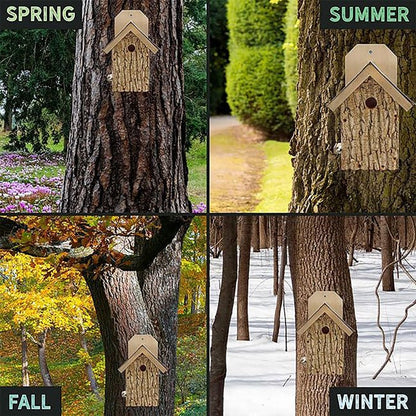 Uncle Dunkel's Bark Clad Ultimate Wren and Chickadee House - BIRDLOVER