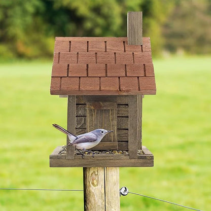 Uncle Dunkel's Log Cabin Bird Feeder - BIRDLOVER