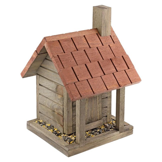 Uncle Dunkel's Log Cabin Bird Feeder - BIRDLOVER