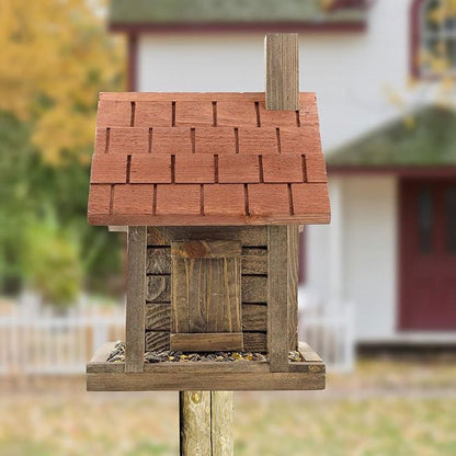 Uncle Dunkel's Log Cabin Bird Feeder - BIRDLOVER
