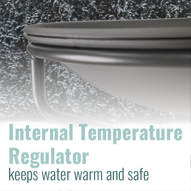 Wild Bird Lover's Heated Bird Bath w/Metal Stand, Slate, 20" - BIRDLOVER