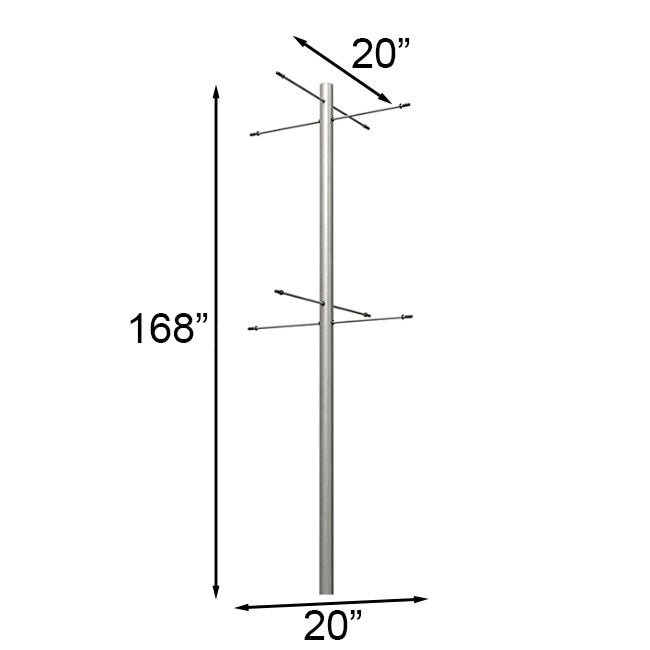 Wild Bird Lover's Purple Martin Aluminum Pole for 8 Gourds - BIRDLOVER